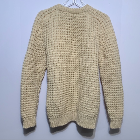 Vintage GAELTARRA Handloomed Aran 100% Pure New Wool Fisherman Sweater - Picture 2 of 12